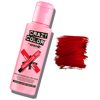 Crazy Color półtrwały krem koloryzujący do włosów Vermillion Red 40 100 ml