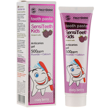 Pasta do zębów dla dzieci od 3 do 6 lat FREZYDERM SensiTeeth 500 ppm 50 ml
