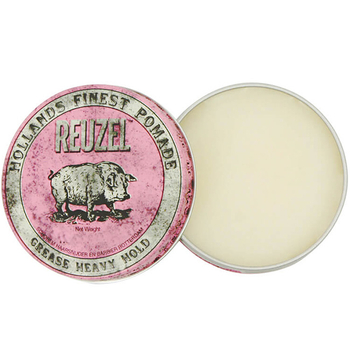 Mocna pomada woskowa Reuzel Pink Grease Heavy Hold średni połysk 340 g