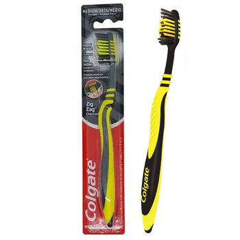 Colgate Zig Zag Charcoal Medium szczoteczka do zębów średnia