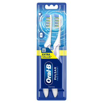 Oral-B szczoteczki do zębów Pulsar medium z zasilaniem bateryjnym 2 szt