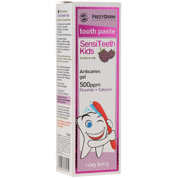 Pasta do zębów dla dzieci od 3 do 6 lat FREZYDERM SensiTeeth 500 ppm 50 ml