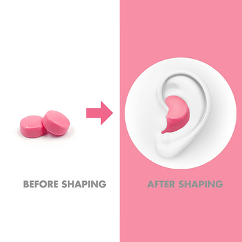 Zatyczki do uszu Haspro Moldable Earplugs EPUM-2 6 par różowe