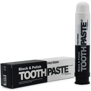 Wybielająca pasta do zębów FREZYDERM Black & Polish z węglem 1450 ppm 75 ml