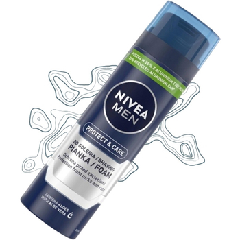 Nivea Men Protect&Care nawilżająca pianka do golenia z aloesem 200 ml