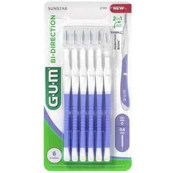 GUM Bi-Direction szczoteczki międzyzębowe 0.6 mm 6 szt