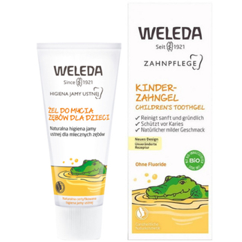 Żel mycia zębów dla dzieci z nagietkiem lekarskim bez fluoru WELEDA 50ml