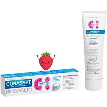 Curasept Biosmalto Kid pasta dla dzieci bez fluoru Truskawka 50 ml
