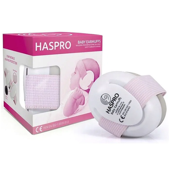 Nauszniki ochronne dla dzieci Haspro Baby Earmuffs różowe