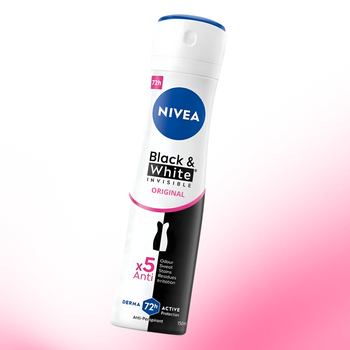 Nivea Black White Invisible 72H antyperspirant damski spray 150 ml