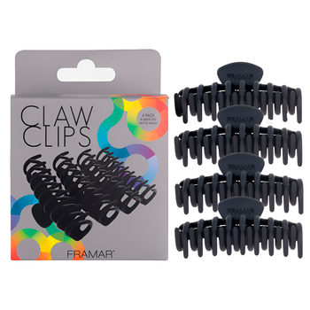 Framar Claw Clips klamry do włosów Black 4 szt