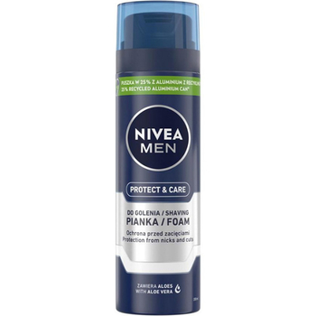 Nivea Men Protect&Care nawilżająca pianka do golenia z aloesem 200 ml
