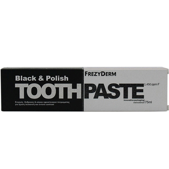 Wybielająca pasta do zębów FREZYDERM Black & Polish z węglem 1450 ppm 75 ml