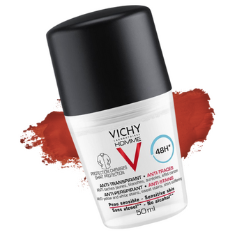 Vichy Homme antyperspirant w kulce przeciw śladom na ubraniach 48H 50 ml