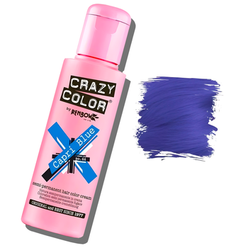 Crazy Color półtrwały krem koloryzujący do włosów Capri Blue 44 100 ml