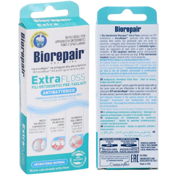 Biorepair Extra Floss dentystyczna nić ortodontyczna 50 szt