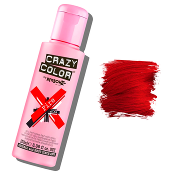 Crazy Color półtrwały krem koloryzujący do włosów Fire 56 100 ml