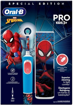 Szczoteczka elektryczna do zębów dla dzieci ORAL-B Pro Spiderman + etui
