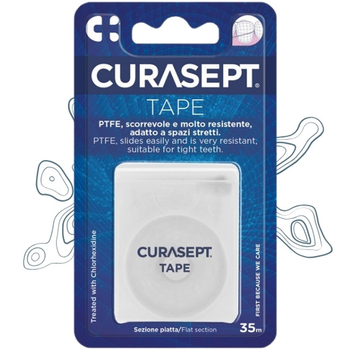 Curasept PTFE nić płaska pokryta teflonem 35 m