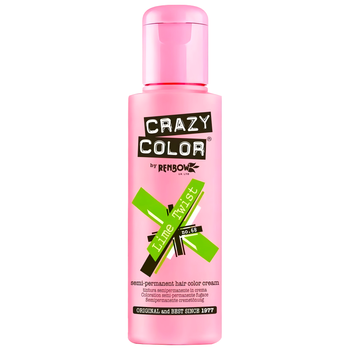 Crazy Color półtrwały krem koloryzujący do włosów Lime Twist 68 100 ml