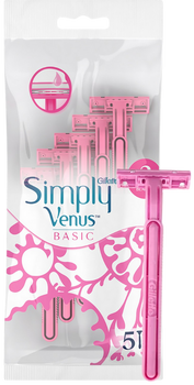Gillette Simply Venus 2 Basic maszynki jednorazowe do golenia 5 szt