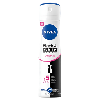 Nivea Black White Invisible 72H antyperspirant damski spray 150 ml