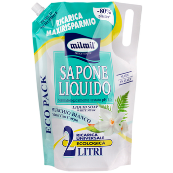 Mydło do w płynie na zapas Mil Mil Sapone Liquido Muschio Bianco 2000 ml