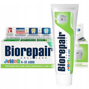 Biorepair Junior pasta do zębów 6-12 lat smak delikatnej mięty 75 ml