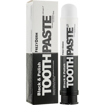Wybielająca pasta do zębów FREZYDERM Black & Polish z węglem 1450 ppm 75 ml