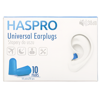 Haspro MULTI10 zatyczki stopery do uszu niebieski 10 par