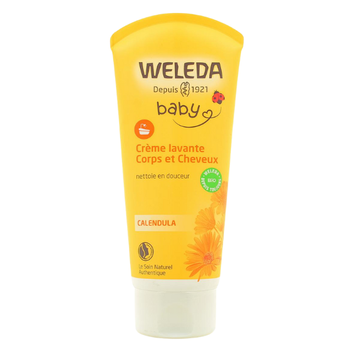 Weleda Calendula Baby żel do mycia włosów i ciała łagodny 200 ml