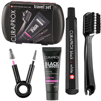 Zestaw turystyczny Curaprox Travel Set Black is White szczoteczka i pasta