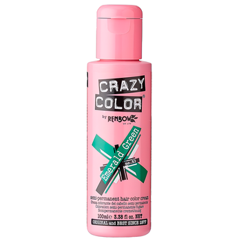 Crazy Color półtrwały krem koloryzujący do włosów Emerald Green 53 100 ml