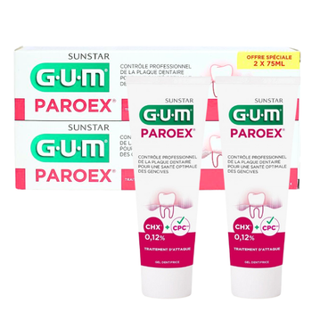 GUM Paroex pasta z chlorheksydyną 0.12% do zębów 2x75 ml