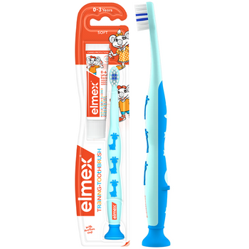Elmex szczoteczka manualna miękka dla dzieci 0-3 lat + mini pasta 12 ml