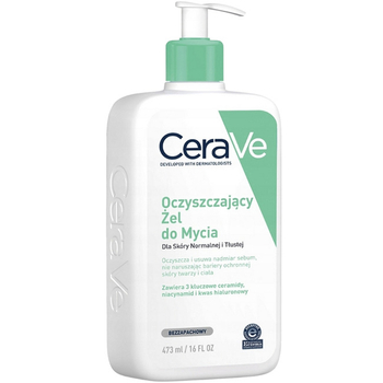CeraVe żel oczyszczający do mycia twarzy i ciała pieniący się 473 ml