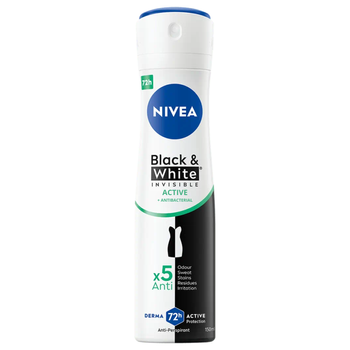 Nivea Black & White Invisible Active antyperspirant w sprayu 150 ml