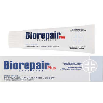 Biorepair Plus Pro White pasta do zębów wybielająca Miętowa 75 ml